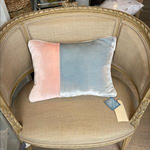 Harbor Velvet Color Block Pillow by Kevin O'brien Studio